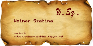 Weiner Szabina névjegykártya